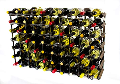 Cranville wine racks Klassisch 70 Flasche Eiche dunkel gebeiztem Holz und verzinktem Metall Weinregal fertig montiert von Cranville wine racks