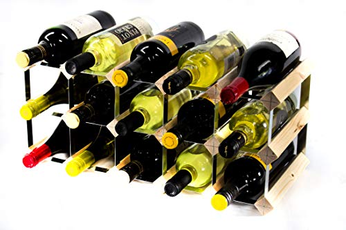 Cranville wine racks Klassische 15 Flasche Kiefernholz und verzinktem Metall Weinregal Selbstmontage von Cranville wine racks