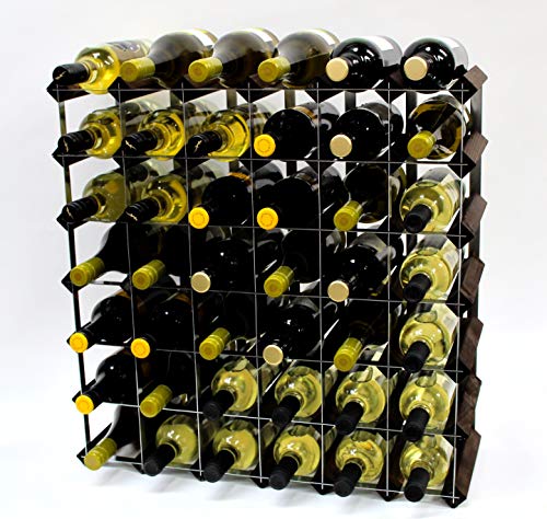 Cranville wine racks Klassische 42 Flasche Eiche dunkel gebeiztem Holz und verzinktem Metall Weinregal fertig montiert von Cranville wine racks