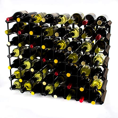 Cranville wine racks Klassische 56 Flasche Eiche dunkel gebeiztem Holz und verzinktem Metall Weinregal fertig montiert von Cranville wine racks
