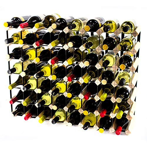 Cranville wine racks Klassische 56 Flasche Kiefernholz und schwarzem Metall Weinregal fertig montiert von Cranville wine racks