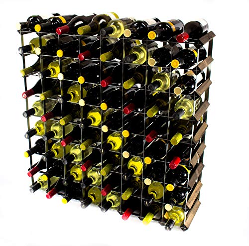 Cranville wine racks Klassische 72 Flasche Eiche dunkel gebeiztem Holz und verzinktem Metall Weinregal Selbstmontage von Cranville wine racks