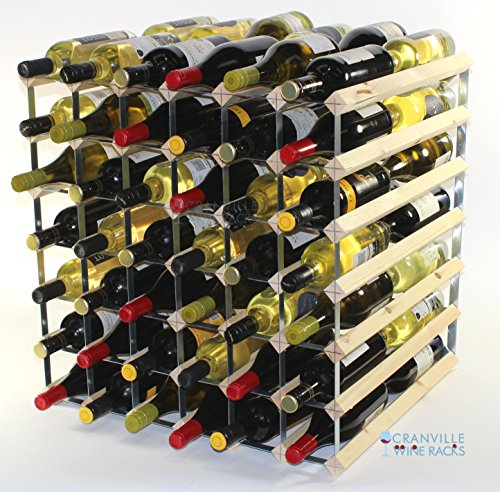 Doppel Tiefe 84 Flasche Kiefernholz und verzinktem Metall Weinregal fertig montiert von Cranville wine racks