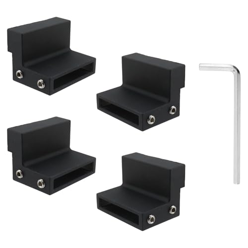 Crapyt Scheunentor-Rollstopper, Hardware, schwarzer Karbonstahl, Schiebetürstopper mit Schraubenschlüssel für Schiene, 40 x 6 mm, reduziert Lärm für Badezimmer und Schlafzimmer, 4 Stück Crapyt Scheunentor-Rollstopper, Hardware, schwarzer Karbonstahl, Schiebetürstopper mit Schraubenschlüssel für Schiene, 40 x 6 mm, reduziert Lärm für Badezimmer und Schlafzimmer, 4 Stück von Crapyt