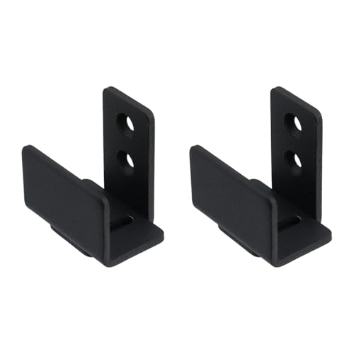 Crapyt Verstellbare Scheunentür-Bodenführung, mattschwarz, U-Form, Wandhalterung, Scheunen-Hardware mit Schrauben für Schrank, für Türstärken von 2,5 cm - 3,5 cm, 2 Stück Crapyt Verstellbare Scheunentür-Bodenführung, mattschwarz, U-Form, Wandhalterung, Scheunen-Hardware mit Schrauben für Schrank, für Türstärken von 2,5 cm - 3,5 cm, 2 Stück von Crapyt