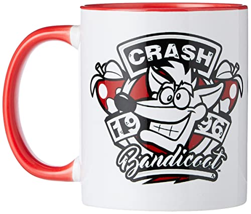 Crash Bandicoot MGC25421 Becher aus Keramik, 315 ml, 11oz (1996 Emblem) von Pyramid