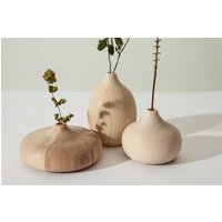 3Er Set Holzvase Wohndekor Handgemachte Vase Geburtstagsgeschenk, Geschenk Für Sie, Hochzeitstag Hochzeit Geschnitzte Unikat 3Er Set Holzvase Wohndekor Handgemachte Vase Geburtstagsgeschenk, Geschenk Für Sie, Hochzeitstag Hochzeit Geschnitzte Unikat von CrassulaWood