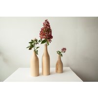 Großes Set Von 3 Einzigartigen Vase Holz Wohndekor Handgemachte Geburtstag, Geschenk Für Sie, Jahrestag Geschenk, Hochzeit Geschnitzte Gif von CrassulaWood