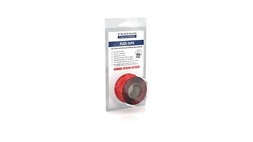 Crassus Flex-Tape, Flexibles und Selbstverschweißendes Reparaturband, 1 Stück, Rot, CRA70602 von Crassus