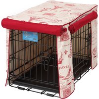 Pariser Rote Hundebox Cover - Designer von CrateCoversbyCRCPets