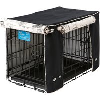 Schwarzer Köper/Pariser Hundebox Cover - Designer von CrateCoversbyCRCPets