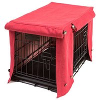 Waschbare Hundekiste Abdeckung in Red Cayenne von CrateCoversbyCRCPets