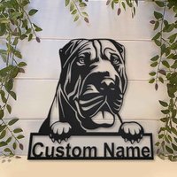 Benutzerdefinierte Shar Pei Hund Metallschild Kunst, Personalisierte Metallschild, Namensschild, Wandbehang Für Dekoration von CratifyCreations