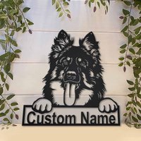 Boho Schäferhund Metallschild Kunst, Benutzerdefinierte | Hunde Geschenk Geburtstagsgeschenk Tier Lustig von CratifyCreations