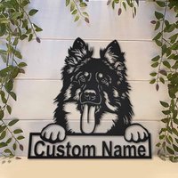Boho Schäferhund Blechschild Kunst, Individuelles | Hund Geschenk Geburtstagsgeschenk Tier Lustig von CratifyCreations