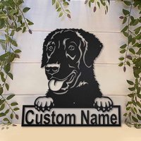 Curly Coated Retriever Hund Metallschild Kunst, Custom Metallschild, Wandbehang Für Dekoration von CratifyCreations