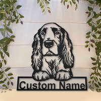 Field Spaniel Hund Metallschild Kunst, Custom Metallschild, Wandbehang Für Dekoration von CratifyCreations