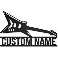 Heavy Metal Gitarre Metall Schild Kunst, Wandkunst, Wand-Dekor, Wandbehang von CratifyCreations