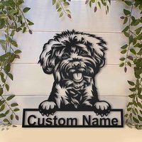 Labradoodle Hund Metallschild Kunst Benutzerdefinierte Metallschild, Metall Wand-Dekor, Wandbehang von CratifyCreations