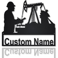 Personalisierte Petroleum Engineer Monogramm Metallschild-Kunst | Custom Metallschild Job Geschenk Geburtstagsgeschenk von CratifyCreations