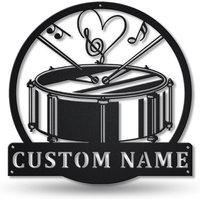 Trommel-Monogramm Metallschild Kunst, Benutzerdefinierte Metallschild, Trommel-Musik-Metallwanddekor, Trommel-Wandbehang Trommel-Monogramm Metallschild Kunst, Benutzerdefinierte Metallschild, Trommel-Musik-Metallwanddekor, Trommel-Wandbehang von CratifyCreations