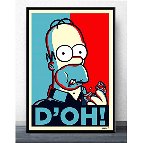 Plakate Und Drucke Die Simpsons Schreien Anime Cartoon Comics Simpson Poster Wandkunst Bild Leinwand Malerei Wohnkultur 50 × 70 cm Ohne Rahmen von Cravd