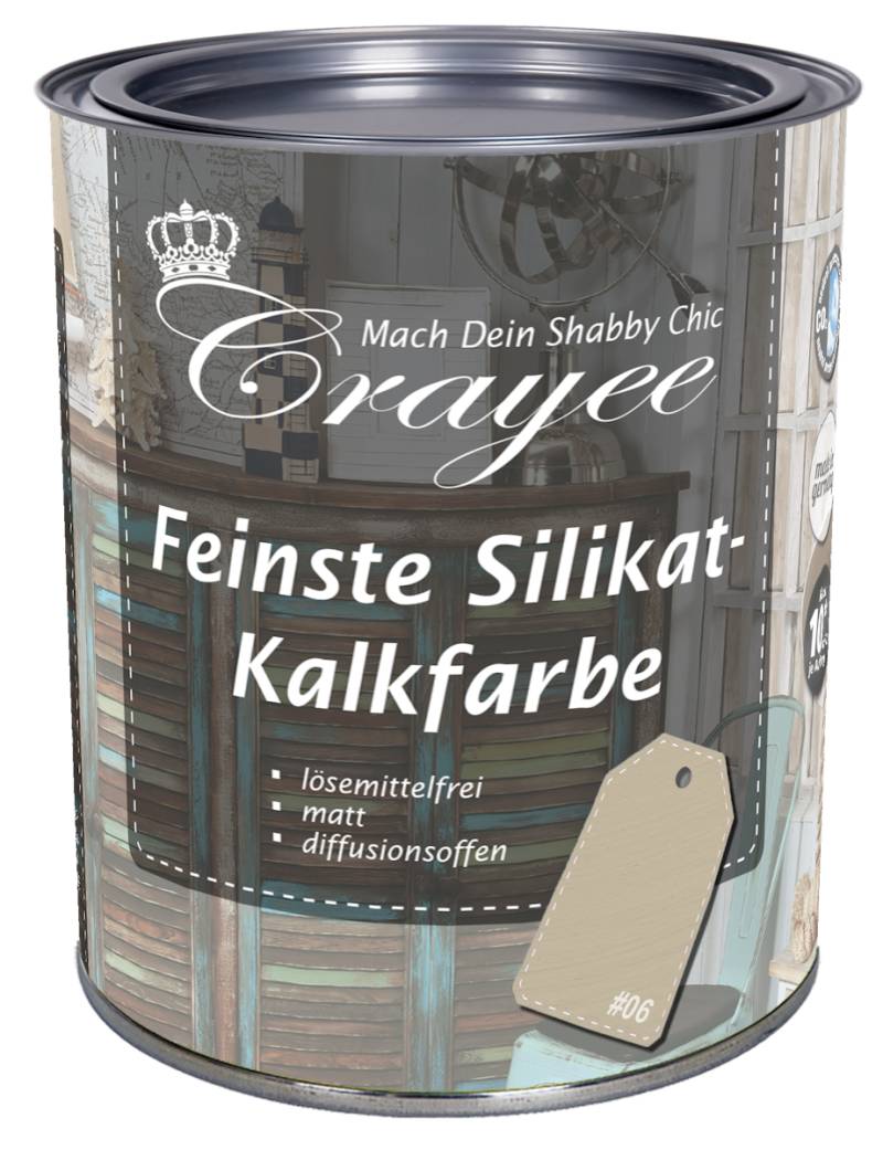 Crayee Silikat-Kalkfarbe Basis 06  2,5 l von Crayee