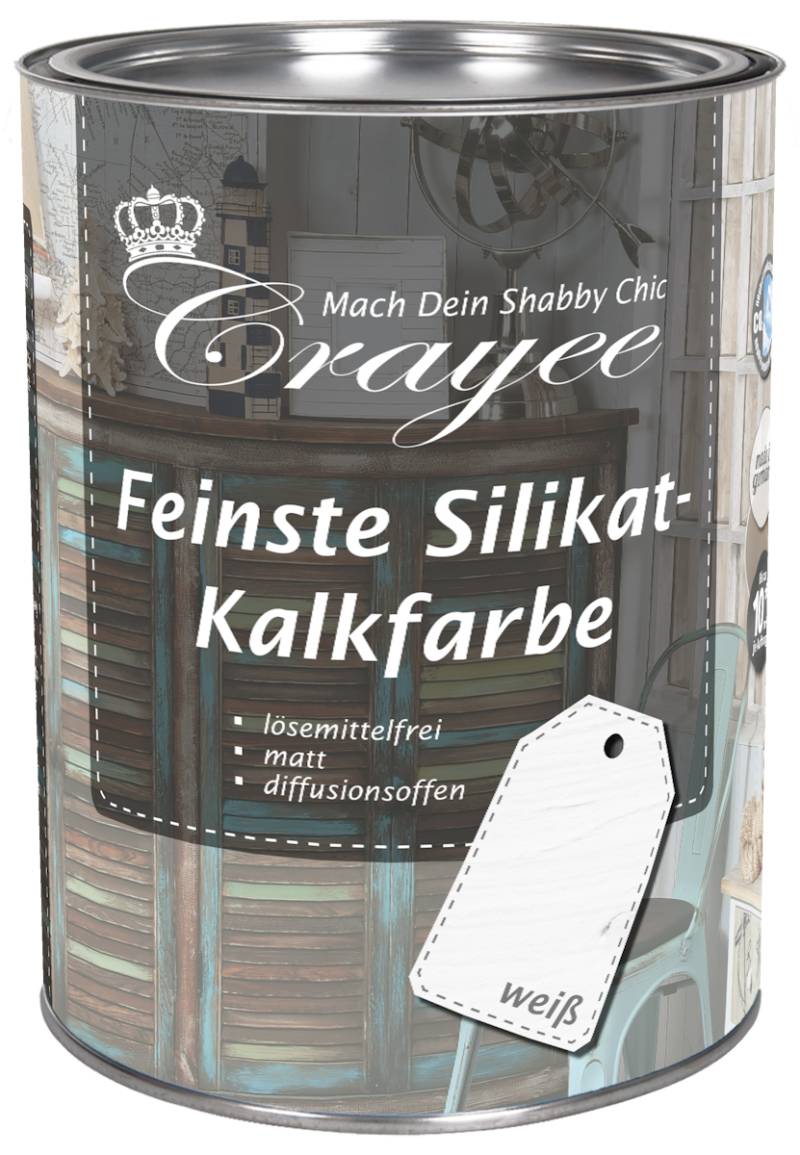 Crayee Silikat-Kalkfarbe weiß 2,5 l von Crayee