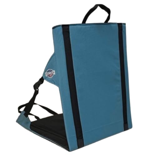 Crazy Creek Casual Line Stühle für Camping, Rucksackreisen und mehr, hochdichtes Schaumstoffkissen, 113 kg Tragkraft, verstellbare Riemen, wasserabweisend (Smokey Blue, groß) von Crazy Creek