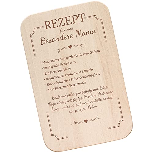 Frühstücksbrettchen für Mama: Geschenke für Mama zum Muttertag, Geburtstagsgeschenk für Frauen, Schneidebrett aus Holz für die beste Mutter, Holzbrett als Muttertagsgeschenk, Brettchen Geschenk von Casa Vivente