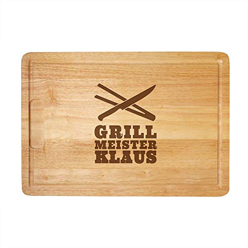 Schneidebrett aus Holz mit persönlicher Gravur für echte Grillmeister, als Küchenbrett, Holzbrett, Schneidbrett, Brotzeitbrett, tolle Geschenkidee als Geschenk für Männer zum Grillen, Motiv Grillmeister, ca. 40,5 x 28,5 x 2 cm Schneidebrett aus Holz mit persönlicher Gravur für echte Grillmeister, als Küchenbrett, Holzbrett, Schneidbrett, Brotzeitbrett, tolle Geschenkidee als Geschenk für Männer zum Grillen, Motiv Grillmeister, ca. 40,5 x 28,5 x 2 cm von horsemen