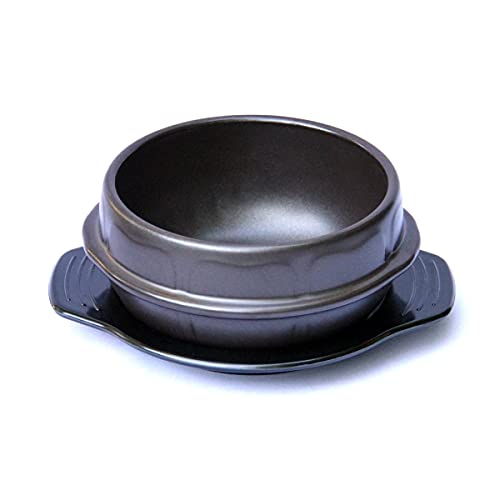 Crazy Korean Cooking Stone Bowl (Dolsot), brutzelnder Hot Pot für Bibimbap und Suppe Premium Keramik ohne Deckel, Medium von Crazy Korean Cooking
