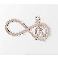 Wanddekoration, Anker Infinity Monogramm - Ausschnitt, Wohnkultur, Unvollendet Und in Vielen Größen Erhältlich von CrazyCutouts