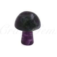 Natürlicher Fluorit Edelstein Pilz Charm, Mini Heilkristall Home Dekoration 16x21mm von CrazyGem