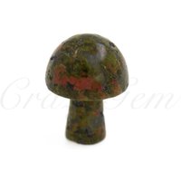 Unakit Edelstein Pilz Charm, Mini Heilkristall Home Dekoration 16x21mm von CrazyGem