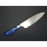 Geschmiedetes Kochmesser Handgefertigtes Kochmesser Aus Stahl Mit Lapis Griff von CrazyassGemShop