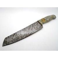 Handgeschmiedetes Damast Kochmesser Picasso Jaspis Edelstein Griff von CrazyassGemShop