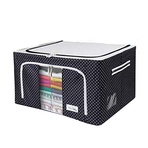 Durable Oxford Tuch Aufbewahrungsbox, Große Oxford Tuch Aufbewahrungsbox Waschen und Feuchtigkeit Beweis Faltbare Aufbewahrungsbox Oxford Stoff Aufbewahrungsbox mit Stahlrahmen für Kleidung von Crazyfly