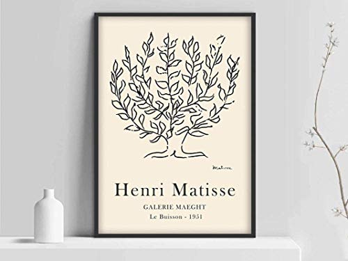 Crazystore Poster Bild 50x70cm ohne Rahmen Henri Matisse Gemälde Le Buisson Poster Matisse Kunstdrucke Minimalistischer Matisse Baum Poster Matisse von Crazystore