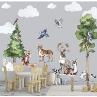 Sie Wurden Für Kinder An Die Wand Geklebt/Aufkleber Tiere Bäume Hirsche 28 Elemente Sie Wurden Für Kinder An Die Wand Geklebt/Aufkleber Tiere Bäume Hirsche 28 Elemente von Cre8wall
