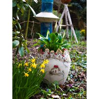 Keramik Vase - Stadt Skyline Gartendeko Garten Dekoration von CreAktivKERAMIK