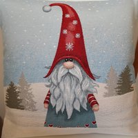 Cremefarbener Jacquard-Gobelin-Kissenbezug Weihnachtswichtel 45x45 cm Trendy Home Decor - Dekokissen Weihnachtsgeschenk Geburtstag Cremefarbener Jacquard-Gobelin-Kissenbezug Weihnachtswichtel 45x45 cm Trendy Home Decor - Dekokissen Weihnachtsgeschenk Geburtstag von CreAlineFrance