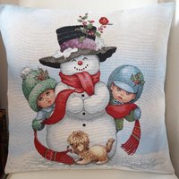 Jacquard Gobelin Kissenbezug Mit Weihnachtsdekor, 45 X cm. Trendige Innendekoration - Dekokissen Weihnachtsgeschenk Geburtstag Jacquard Gobelin Kissenbezug Mit Weihnachtsdekor, 45 X cm. Trendige Innendekoration - Dekokissen Weihnachtsgeschenk Geburtstag von CreAlineFrance