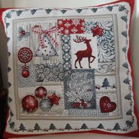 Jacquard Gobelin Kissenbezug Mit Weihnachtsdekor, 45 X cm. Trendige Innendekoration - Dekokissen Weihnachtsgeschenk Geburtstag Jacquard Gobelin Kissenbezug Mit Weihnachtsdekor, 45 X cm. Trendige Innendekoration - Dekokissen Weihnachtsgeschenk Geburtstag von CreAlineFrance