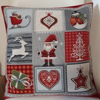 Jacquard-Gobelin-Kissenbezug Mit Weihnachtsdekor, 45 X cm. Trendige Innendekoration - Dekokissen Weihnachtsgeschenk Jacquard-Gobelin-Kissenbezug Mit Weihnachtsdekor, 45 X cm. Trendige Innendekoration - Dekokissen Weihnachtsgeschenk von CreAlineFrance