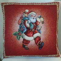 Kissenbezug Aus Jacquard-Gobelin Mit Weihnachtsmannmotiv, 45 X cm. Trendige Inneneinrichtung - Dekokissen Kissenbezug Aus Jacquard-Gobelin Mit Weihnachtsmannmotiv, 45 X cm. Trendige Inneneinrichtung - Dekokissen von CreAlineFrance