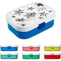 Brotdose Kinder Personalisiert Motiv Sterne Grau Lunchbox, Brotbox Türkis von CreaDesign