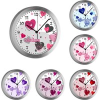 Creadesign Kinder Funkuhr Mit | Wunsch Namen| Analog Ziffernblatt | Geräuscharm Wanduhr Ideal Als Geschenk Für Ein Kind Herz von CreaDesign