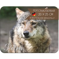 Frühstücksbrett Schneidebrett Brettchen Kunststoff Kinder Mit Namen Wolf von CreaDesign