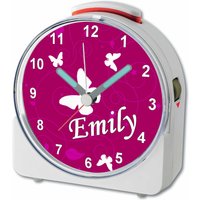 Kinder Funwecker Weiß Motiv Schmetterling Brombeere Wecker Laufruhig Kinder Funwecker Weiß Motiv Schmetterling Brombeere Wecker Laufruhig von CreaDesign